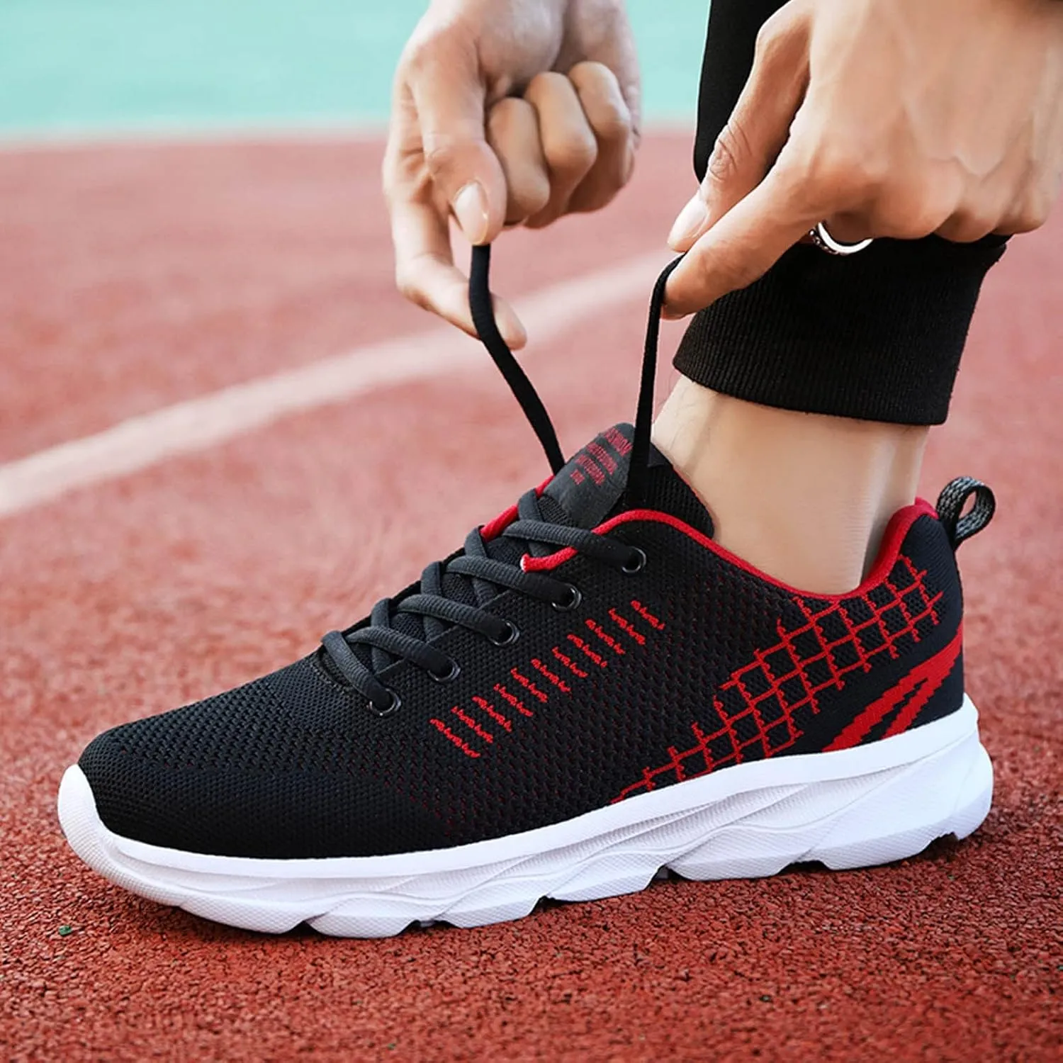 Womens Lace Up Walking Shoes Memory Foam Lightweight Comfort Running Shoes for Men Walking Men's Shoes Casual Brown Sneakers Black Tennis Shoe Cross Trainer Shoe