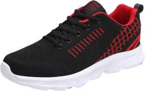 Womens Lace Up Walking Shoes Memory Foam Lightweight Comfort Running Shoes for Men Walking Men's Shoes Casual Brown Sneakers Black Tennis Shoe Cross Trainer Shoe