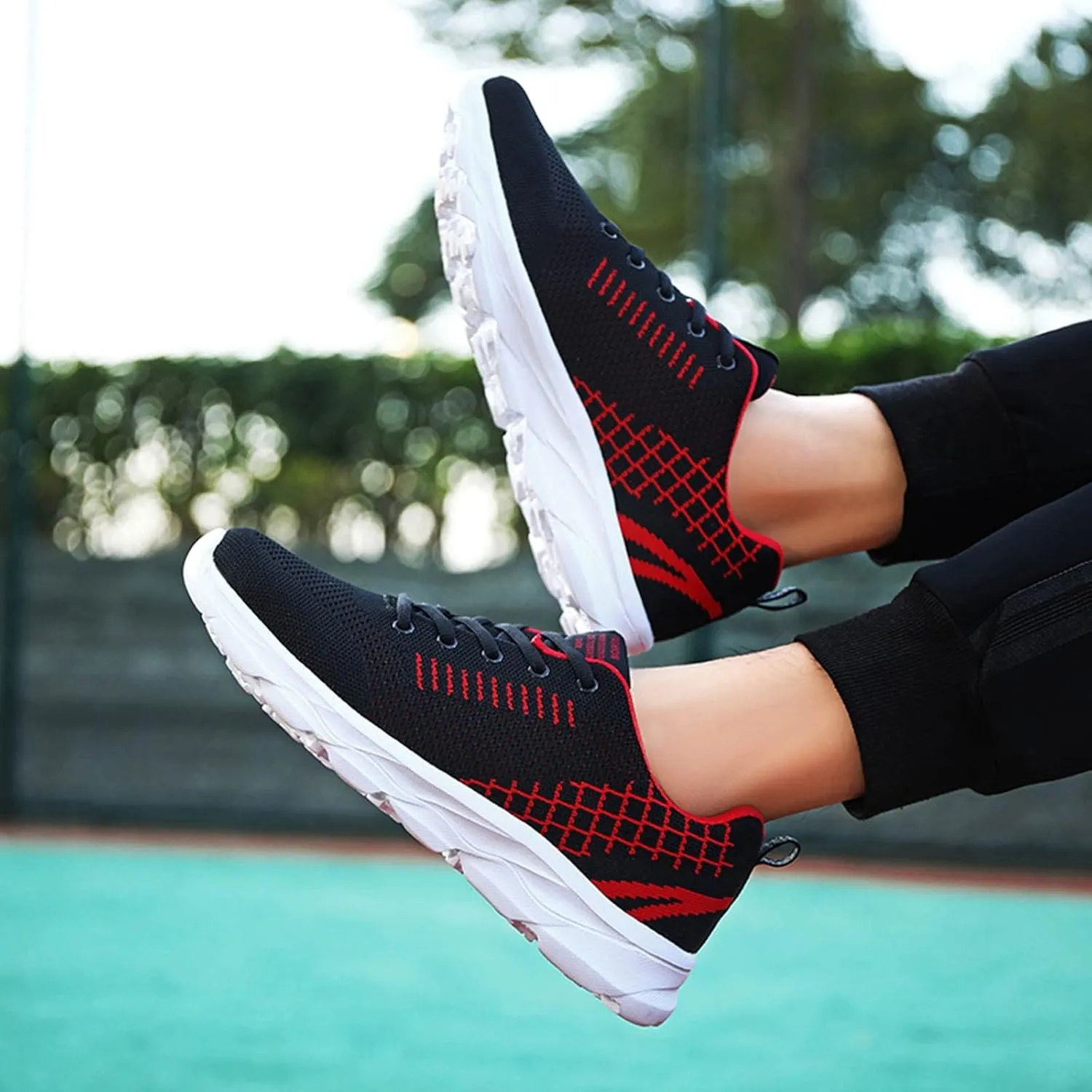 Womens Lace Up Walking Shoes Memory Foam Lightweight Comfort Running Shoes for Men Walking Men's Shoes Casual Brown Sneakers Black Tennis Shoe Cross Trainer Shoe