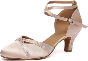 Women's Latin Dance Shoes Closed Toe Performance Tango Salsa Ballroom Shoes,Model D51