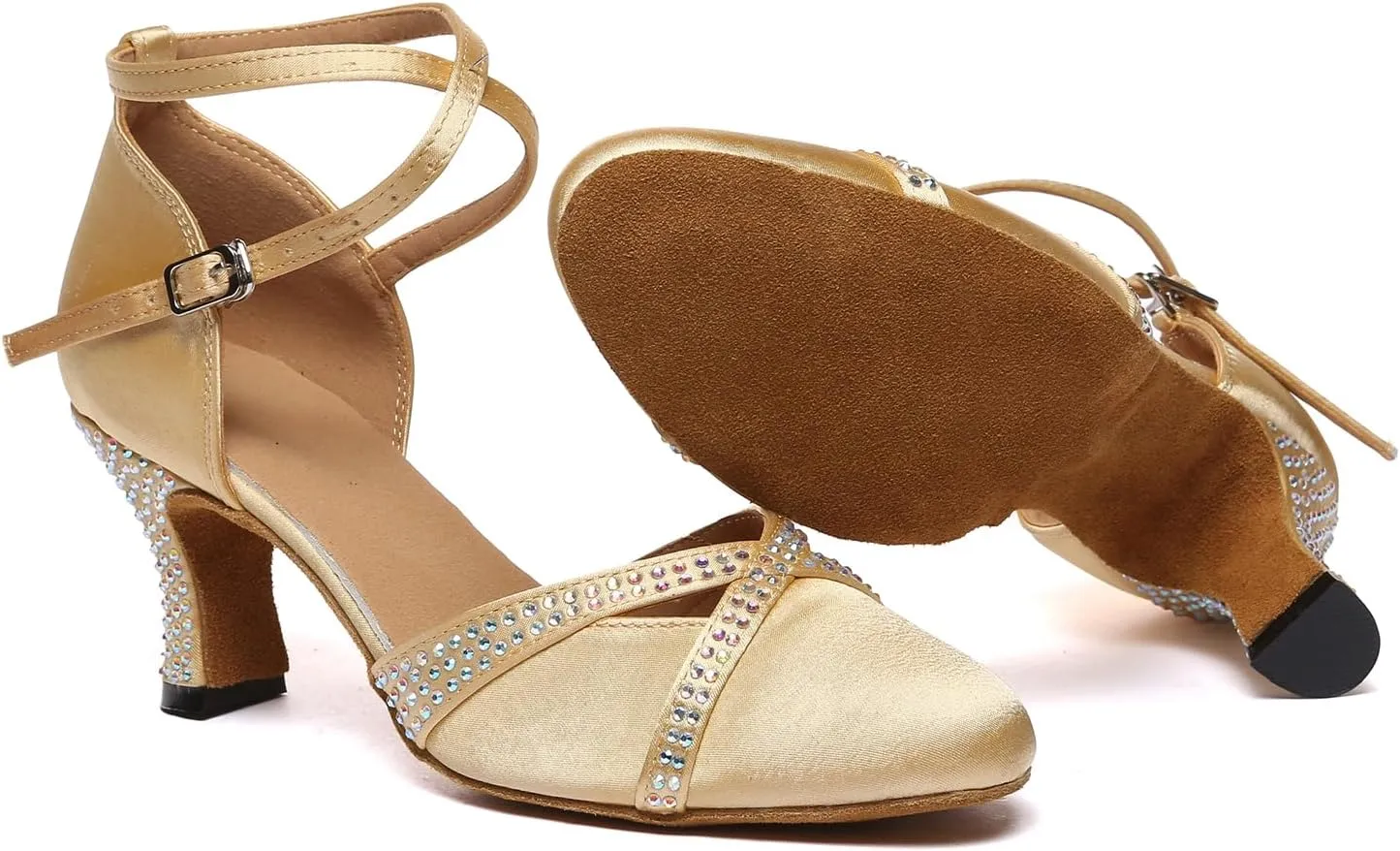 Women's Latin Dance Shoes Closed Toe Performance Tango Salsa Ballroom Shoes,Model D51