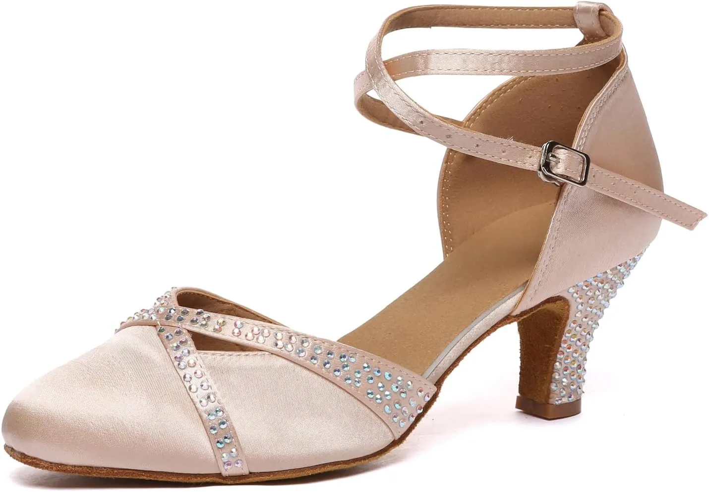 Women's Latin Dance Shoes Closed Toe Performance Tango Salsa Ballroom Shoes,Model D51