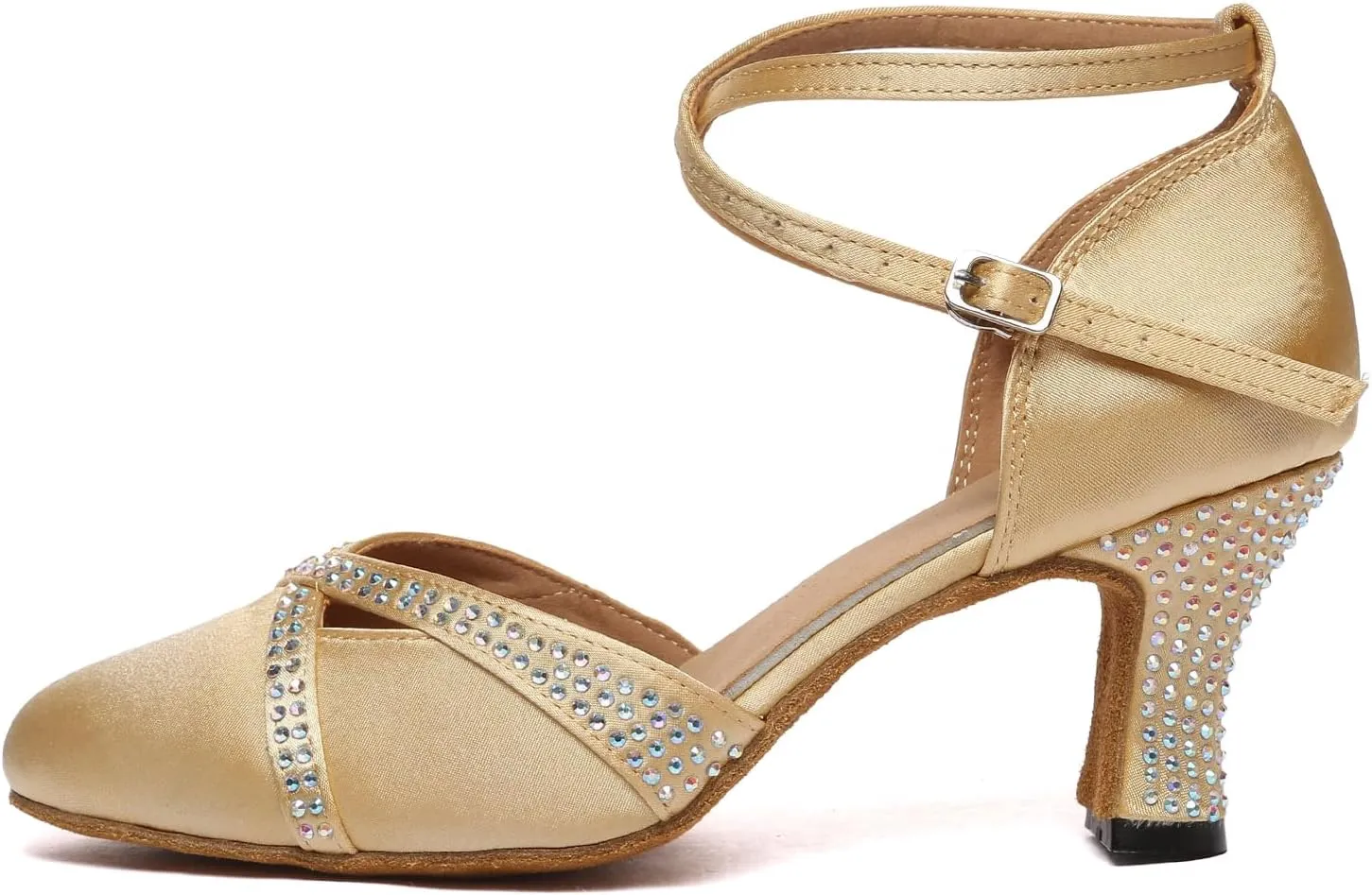 Women's Latin Dance Shoes Closed Toe Performance Tango Salsa Ballroom Shoes,Model D51