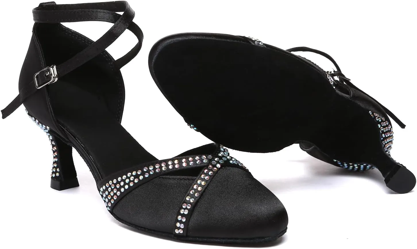 Women's Latin Dance Shoes Closed Toe Performance Tango Salsa Ballroom Shoes,Model D51