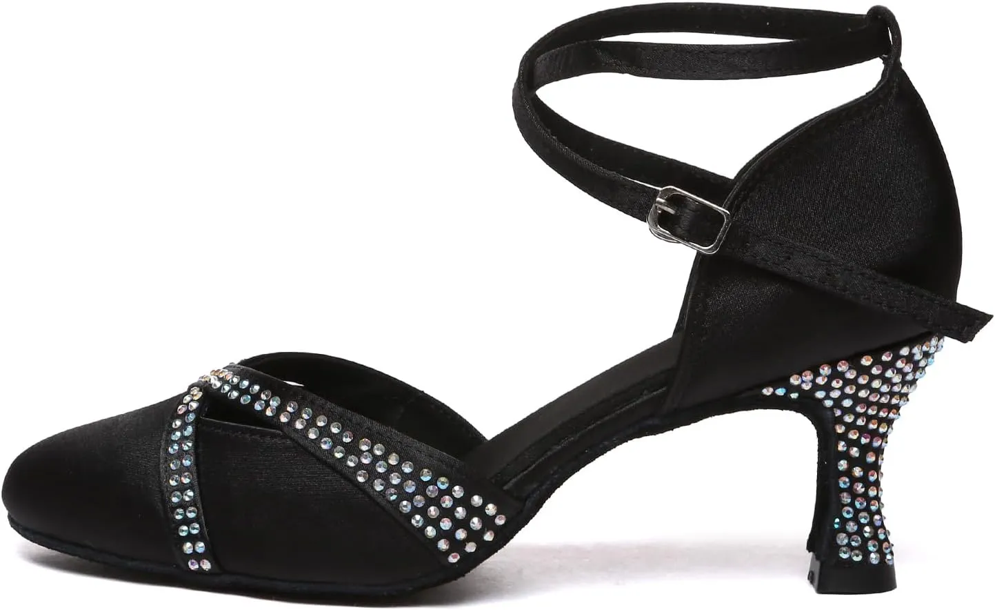 Women's Latin Dance Shoes Closed Toe Performance Tango Salsa Ballroom Shoes,Model D51