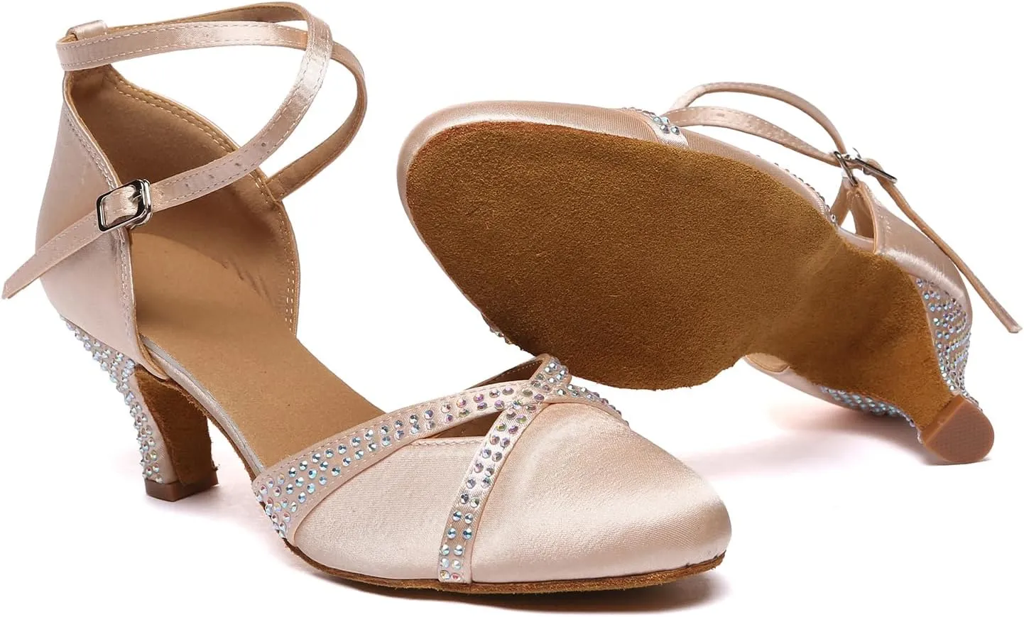 Women's Latin Dance Shoes Closed Toe Performance Tango Salsa Ballroom Shoes,Model D51