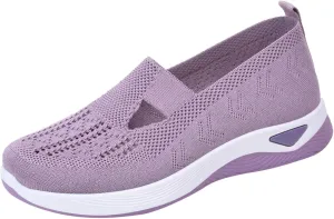 Womens Orthopedic Walking Loafers Slip On Sneakers with Arch Support Comfortable Casual Shoes Plantar Fasciitis Relief Foot Heel Pain Diabetic Feet