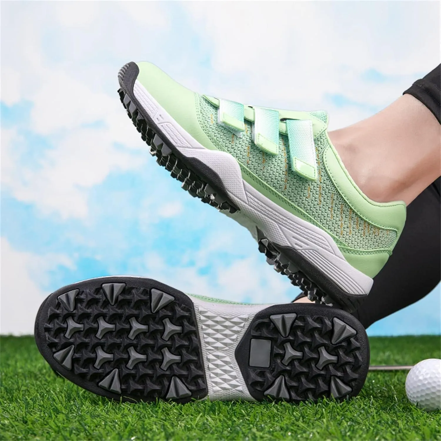Womens Slip on Golf Shoes Non-Slip Breathable Workout Trainers Lightweight Gym Sneakers