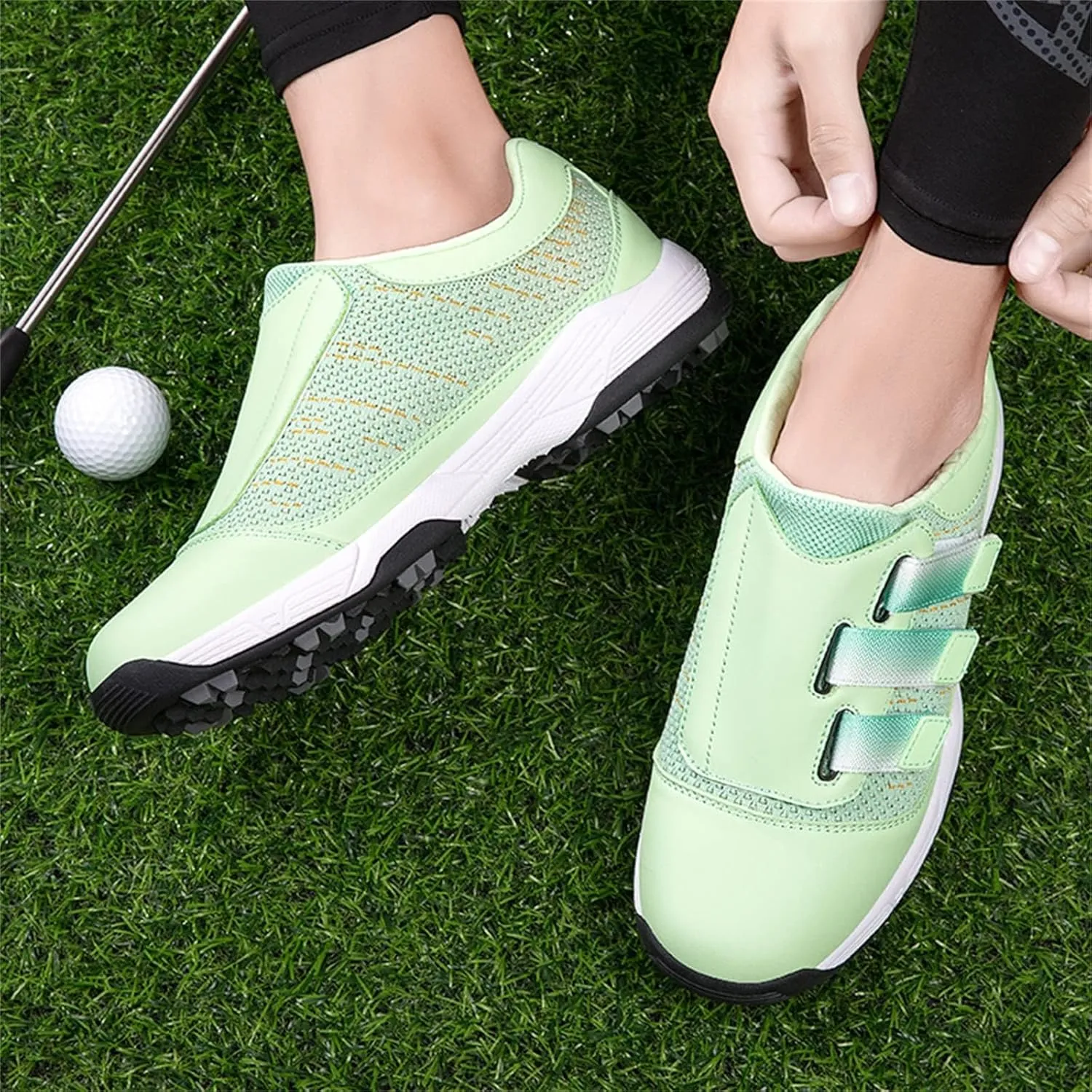 Womens Slip on Golf Shoes Non-Slip Breathable Workout Trainers Lightweight Gym Sneakers