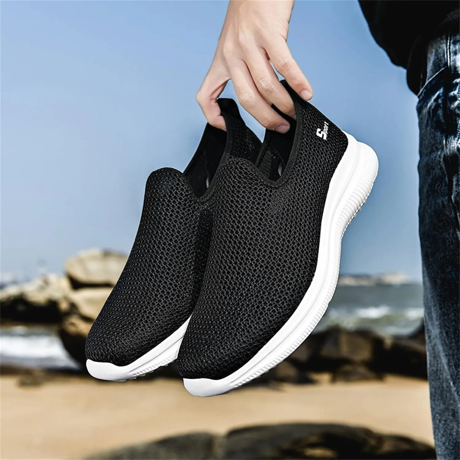 Womens Slip On Walking Shoes Lightweight Breathable Non Slip Non Slip Work Shoes Women Casual Women's Casual Shoes Waterproof Sneakers Tennis Shoe Cross Trainer Shoe