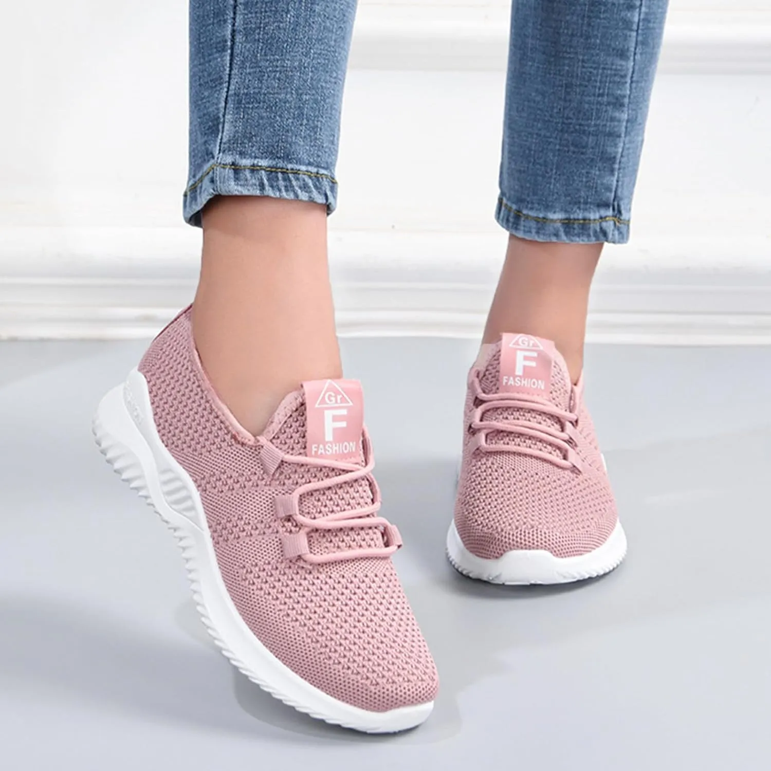Women's Slip On Walking Shoes Lightweight Breathable Walking Sneakers Non-Slip Tennis Gym Workout Athletic Shoes Wide Toe Wide Width Sneakers Air Cushion Road Running Shoe Comfort Work Sneaker