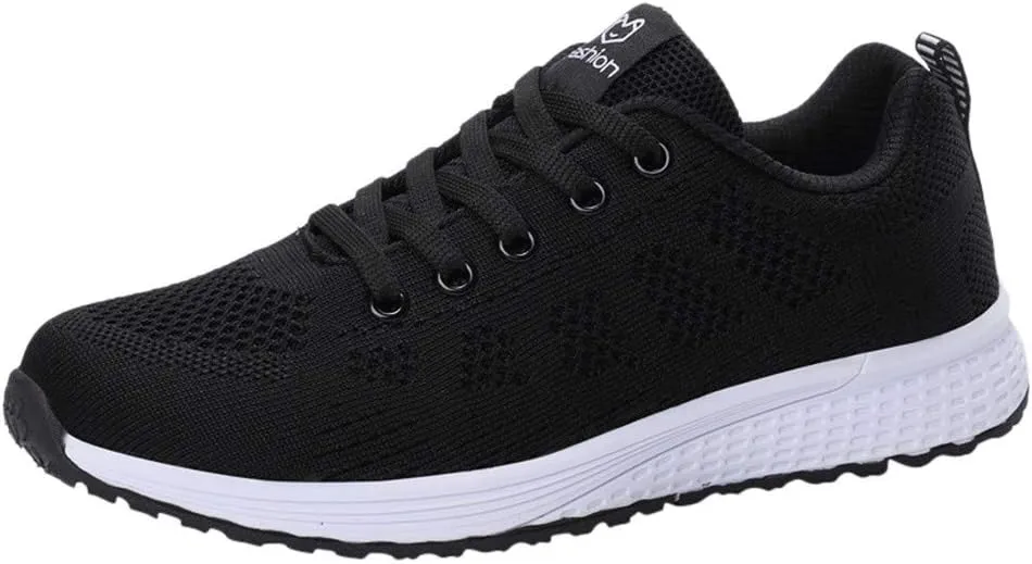 Womens Sneakers Air Cushion Running Shoes Lace Up Tennis Shoes Womens Mesh Dressy Casual Shoes Men's Fashion Sneakers Red Tennis Shoe Trainers Shoe
