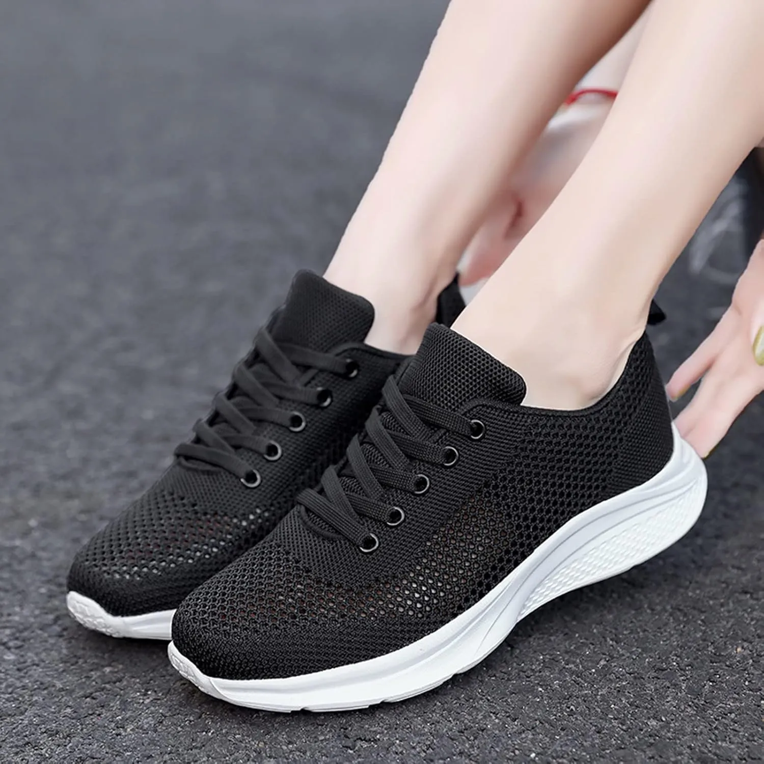 Women's Walking Shoes Lightweight Tennis Fashion Sneakers Lace Up Mens Casual Shoes Sport Men's Shoes Casual Wedge Sneakers Waterproof Tennis Shoe Trainers Shoe
