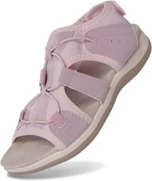 Women's Wedge Heel With Arch Support Low Top Round Toe Casual Sandals For Hiking Outdoor Walking Summer Platform Athletic Shoes Women