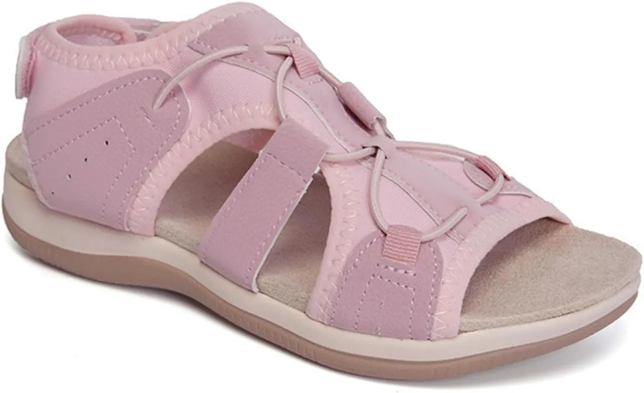 Women's Wedge Heel With Arch Support Low Top Round Toe Casual Sandals For Hiking Outdoor Walking Summer Platform Athletic Shoes Women