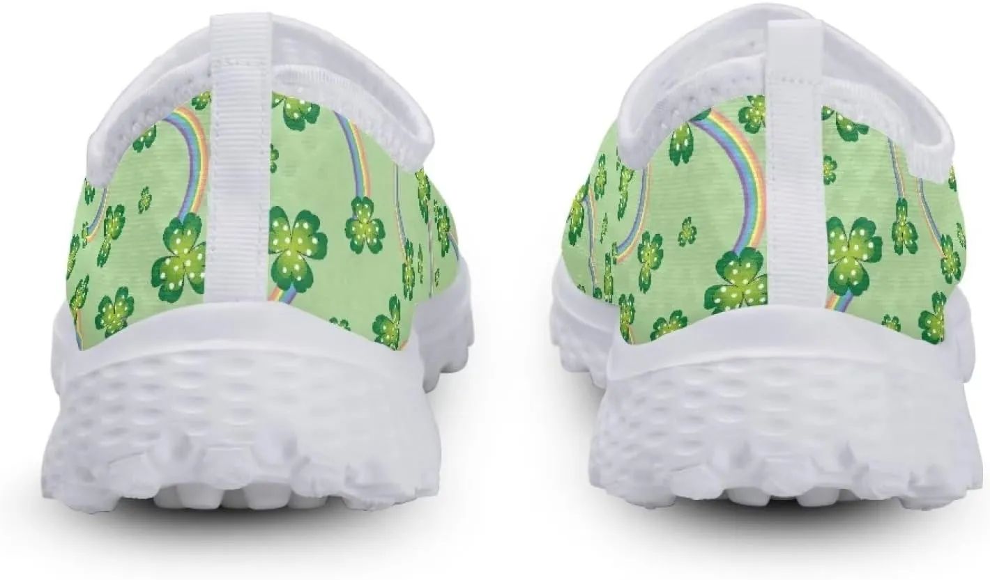 Xpyiqun St Patricks Day Sport Sneakers Walking Slip On Shoes Women Road Running Loafers Size 5.5-11.5