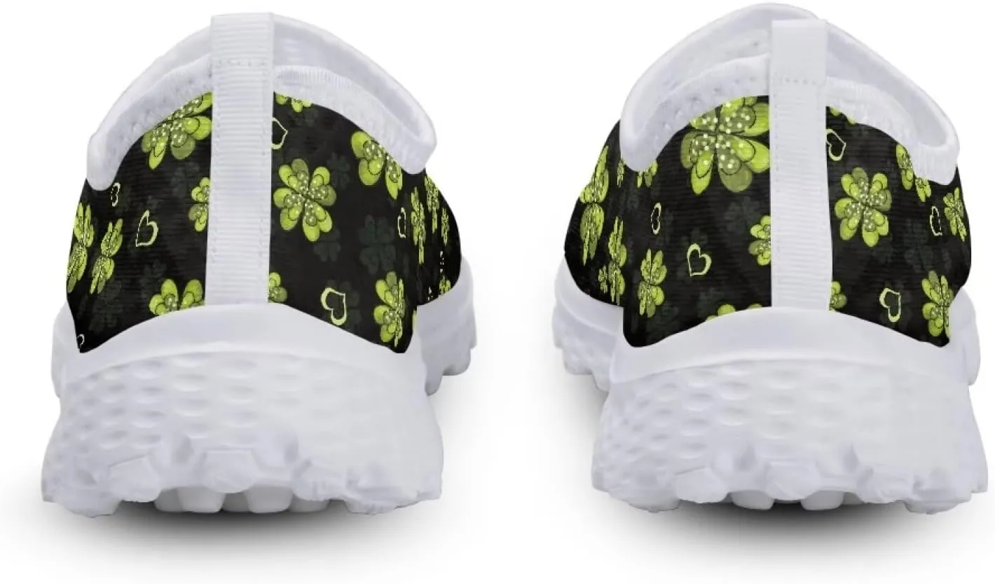 Xpyiqun St Patricks Day Sport Sneakers Walking Slip On Shoes Women Road Running Loafers Size 5.5-11.5