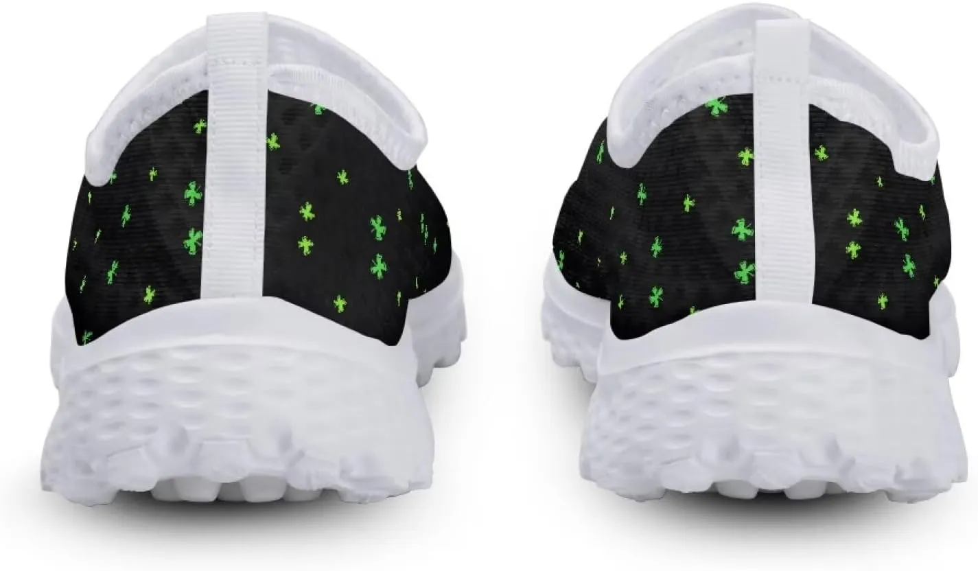 Xpyiqun St Patricks Day Sport Sneakers Walking Slip On Shoes Women Road Running Loafers Size 5.5-11.5