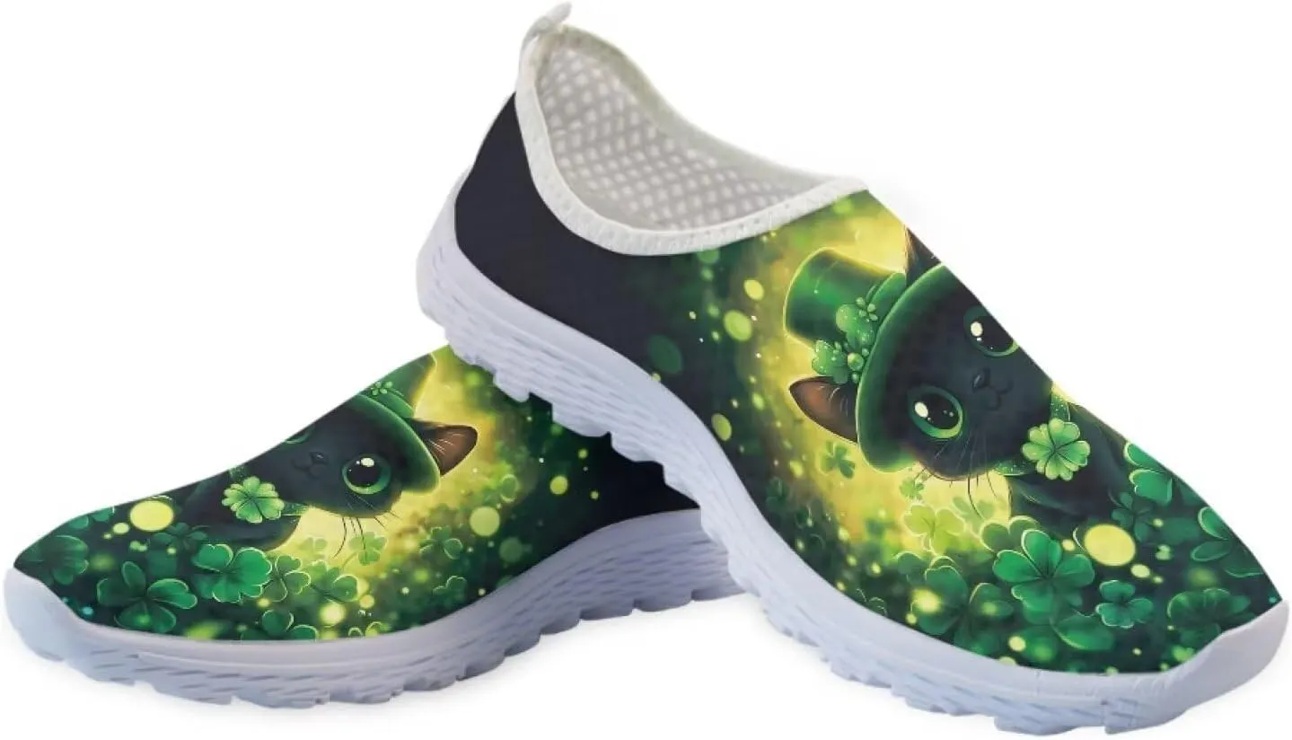 Xpyiqun Womens Christmas Sneakers Slip On Tennis Shoes Xmas Gifts Yoga Running Sneaker Loafers