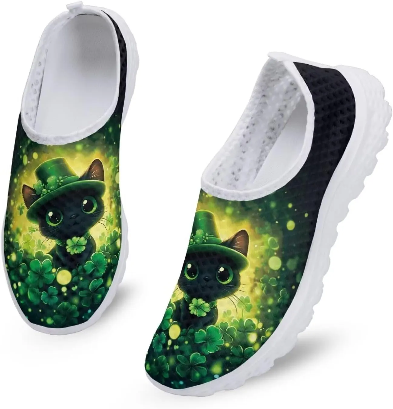 Xpyiqun Womens Christmas Sneakers Slip On Tennis Shoes Xmas Gifts Yoga Running Sneaker Loafers