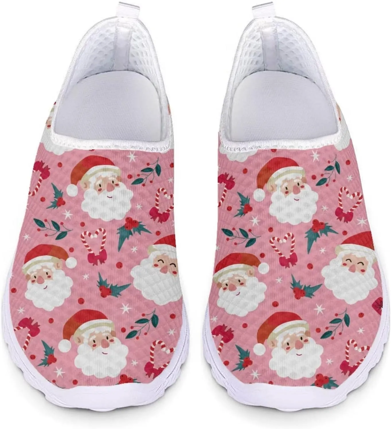 Xpyiqun Womens Christmas Sneakers Slip On Tennis Shoes Xmas Gifts Yoga Running Sneaker Loafers