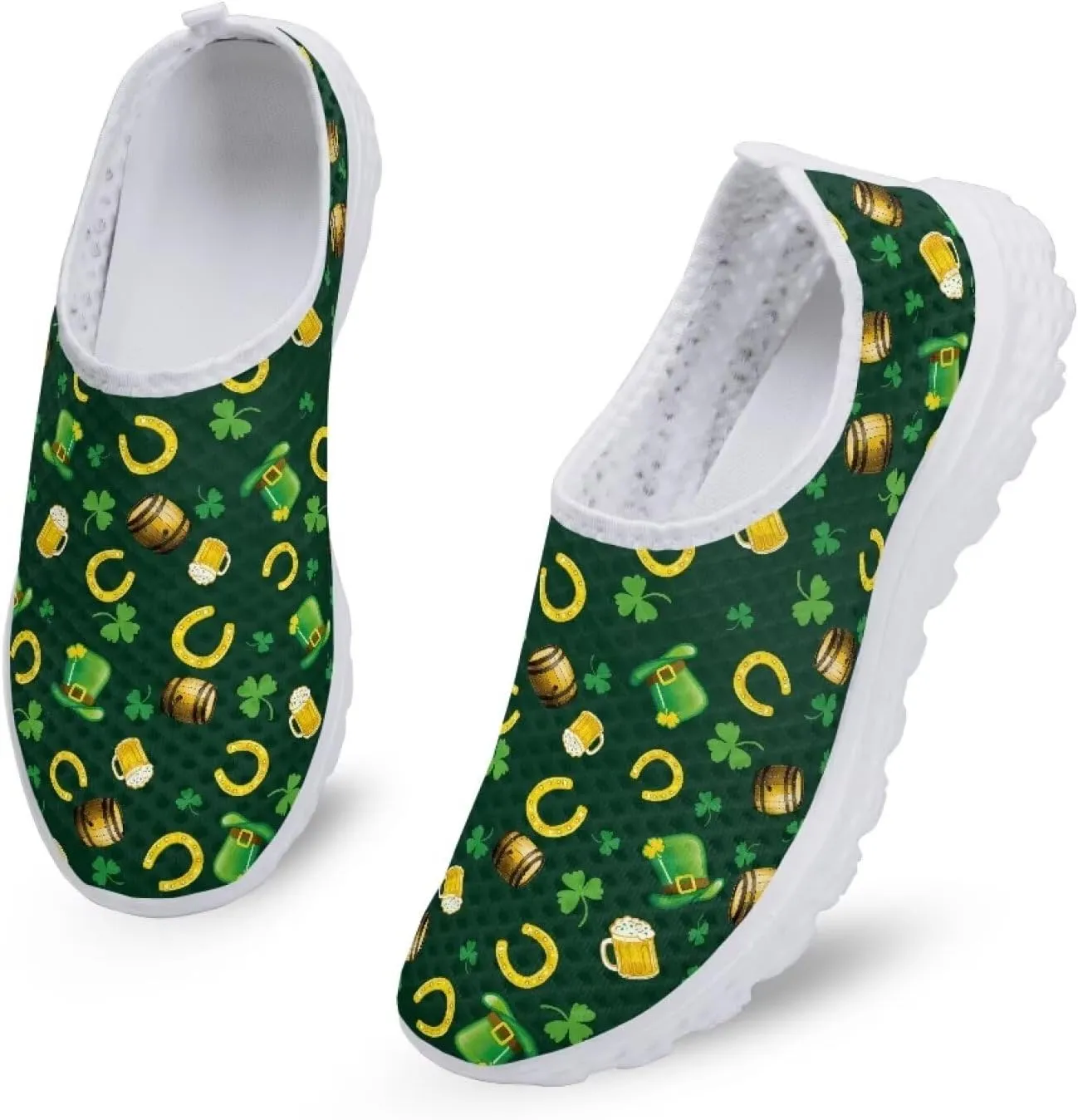 Xpyiqun Womens Christmas Sneakers Slip On Tennis Shoes Xmas Gifts Yoga Running Sneaker Loafers
