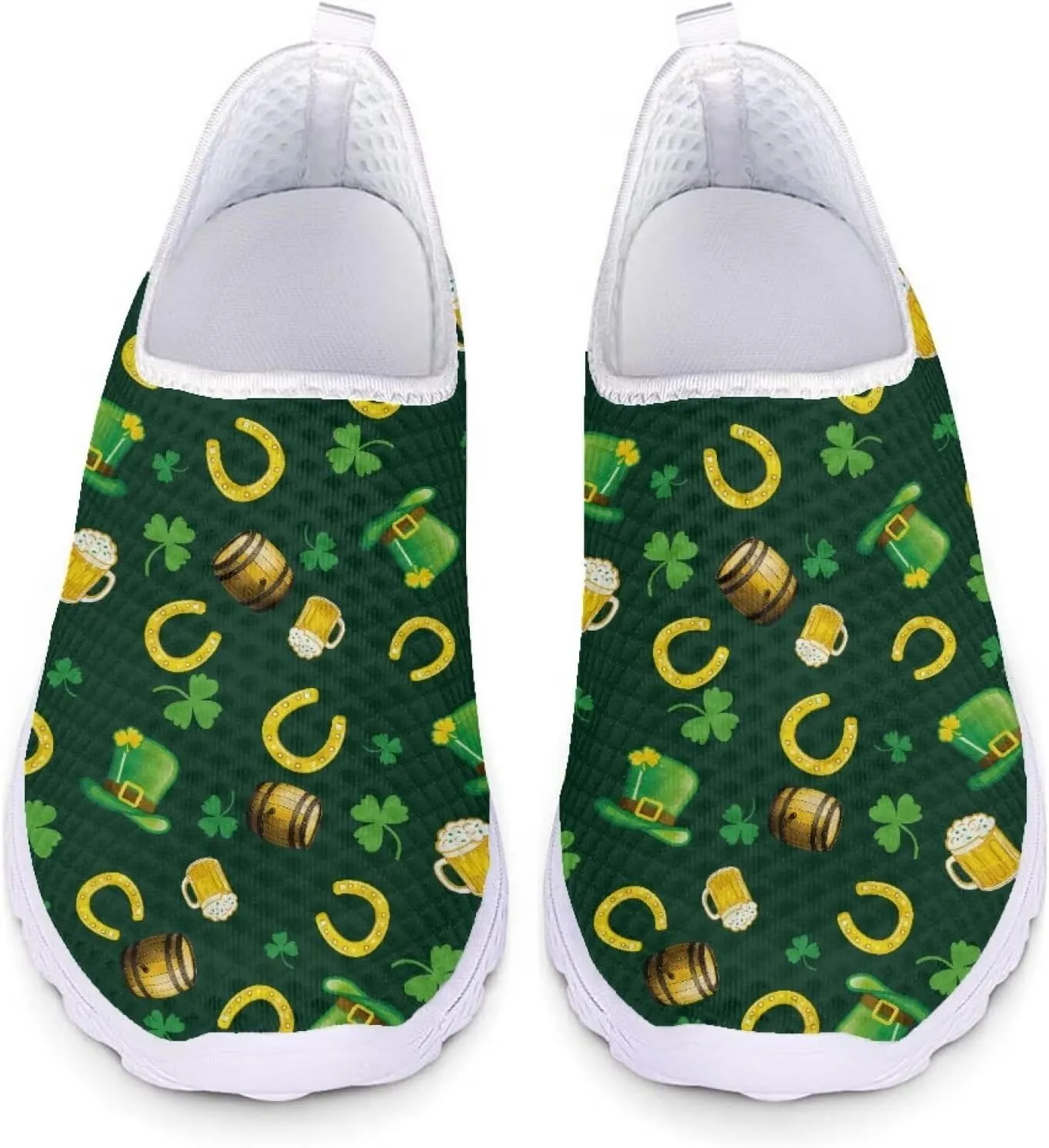 Xpyiqun Womens Christmas Sneakers Slip On Tennis Shoes Xmas Gifts Yoga Running Sneaker Loafers