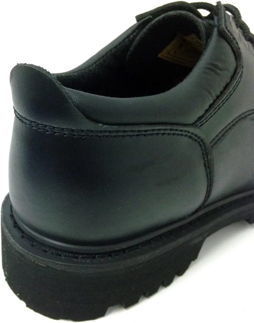 Z-7426 Men's Steel Toe Work Boots Black Leather 4" Oxfords Oil Resistant Shoes Width: Wide (W or 2E)